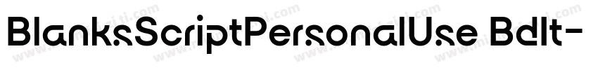 BlanksScriptPersonalUse BdIt字体转换